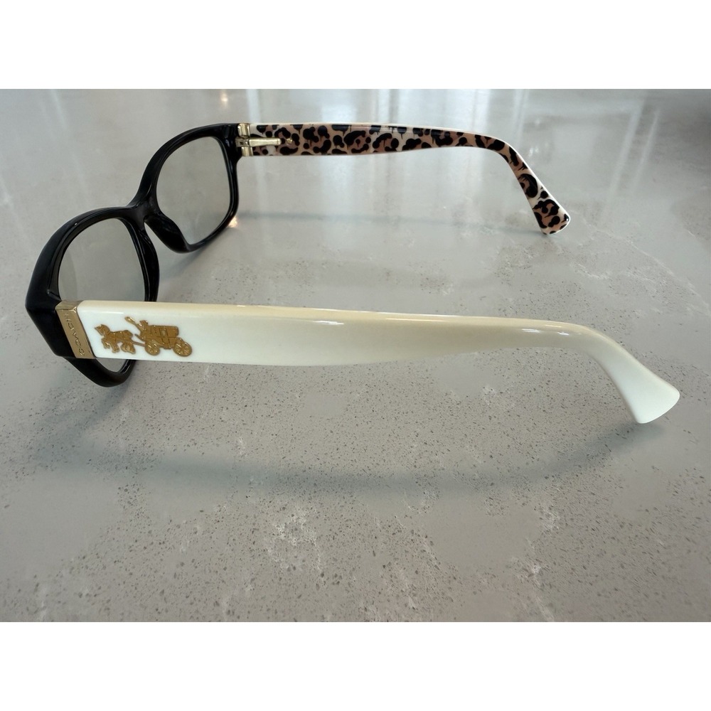 Coach HC6078 Women's Black Full Rim Eyeglass Frames 54-16 135 Animal Print